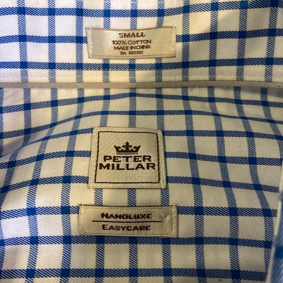 Men’s Small (fits like 38R) Peter Millar Button Up Shirt - Picture 2 of 3